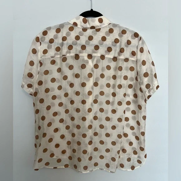 Cabi Spectator Polka Dot Button-Up blouse #6305 Size L - Picture 3 of 7